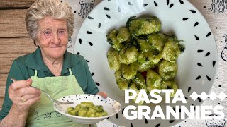 96yr old Isolina makes gnocchi with basil pesto  Pasta Grannies [upl. by Rosanna]