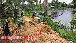 Update 100 completed in the project to pave the road near Wat BullDoze KOMASTUD31P amp 5TonTruck [upl. by Goldfinch]