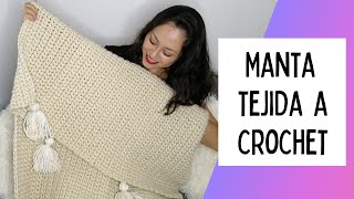 Manta tejida a crochet  Para principiantes [upl. by Mussman]