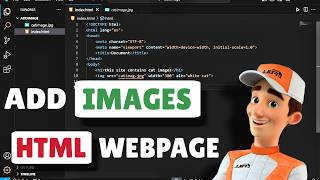 How to add Image in HTML in VsCode  how to insert image in html using visual studio code [upl. by Afrika]