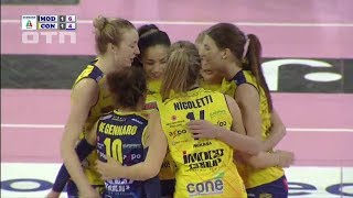 Samantha Bricio Imoco Volley Conegliano vs Liu Jo Nordmeccanica Modena 180210 [upl. by Aimet]