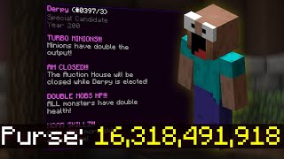 How MAYOR DERPY Can Make You MILLIONS In Hypixel Skyblock [upl. by Raddi]