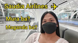 Saudia Airlines review at paano makahanap ng murang flight [upl. by Airdnaz565]