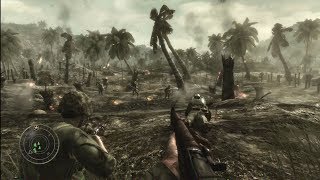 HEAVY PELELIU BEACH ASSAULT in Great Game about WW2 Call of Duty World at War [upl. by Hayott641]