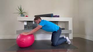 Serratus Posterior Inferior Stretch  Exercise Ball Stretch [upl. by Gilberto]