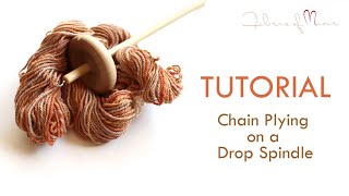 Chain Plying on a Drop Spindle [upl. by Leay179]