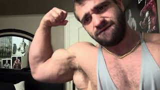 220 lbs muscle god flexing in his bedroom Come worship a true bodybuilding muscle god [upl. by Gavan236]