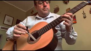 Pickaso Guitar Bow on the classical guitar the high strings excerpt from The Last of the Mohicans [upl. by Alodee]