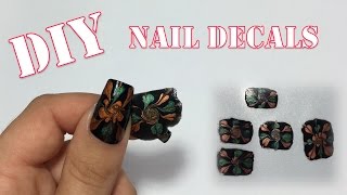 How to DIY Nail Decals  NAIL ART 101 [upl. by Inalem]