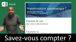 Incrémentation automatique du numéro de facture Excel [upl. by Lek]