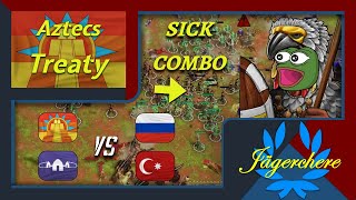 24 Hours Journey Ep1  2v2 Treaty with Aztecs  AOE III DE [upl. by Ingeberg]