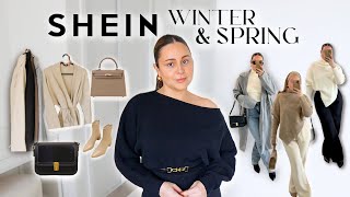 SHEIN WINTER INTO SPRING HAUL 2024  Classy Minimal Everyday amp Work Outfit Ideas Wardrobe Basics [upl. by Joost]