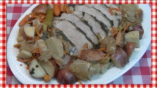 SLOW COOKER PORK ROAST DUMP AND GO CROCK POT MEAL IDEA [upl. by Polloch]