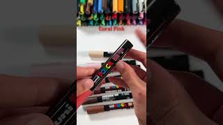 ASMR Unboxing NEWEST POSCA colors Portrait Colour Set Drawing Portraits W Only Posca Pens [upl. by Iht]