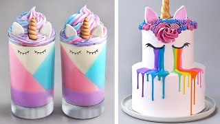 Amazing Unicorn Cake Decorating Ideas  Most Beautiful Rainbow Cake Tutorials  Easy Cake Ideas [upl. by Mathre]