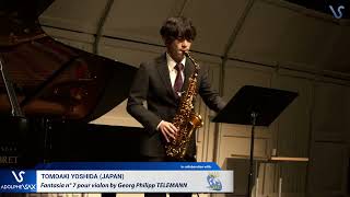 Tomoaki YOSHIDA Japan plays Fantasie nº7 pour violon by GP Telemann [upl. by Surazal78]