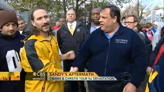 Obama and Christie tour NJ devastation [upl. by Valentine393]