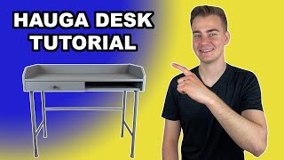 Step By Step Tutorial IKEA Hauga Desk [upl. by Cthrine]