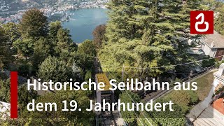 Standseilbahn Como  Brunate  Historische Seilbahn am Comer See  Wahrzeichen des Lago di Como [upl. by Zollie]