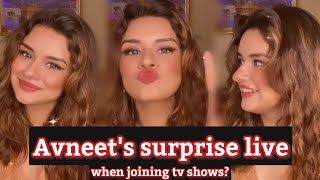 Avneet kaurs surprise live today  instagram  attachment  favorite song  siddharth  aladdin [upl. by Aimet]