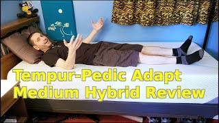 TempurPedic Adapt Medium Hybrid Memory Foam Mattress Bed Review 🛌 [upl. by Oiramel]