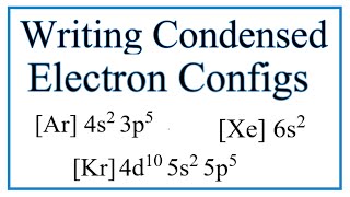 Writing CondensedAbbreviated Electron Configurations [upl. by Botsford]