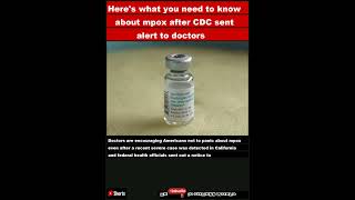 Heres what you need to know about mpox after CDC sent alert to doctorsShorts [upl. by Theall]