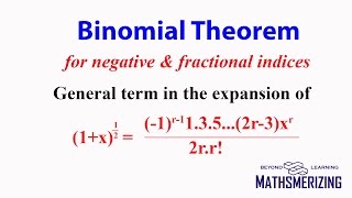 BT Negative amp fractional indices SE2 General term in the expansion of 1x12 [upl. by Zosi]