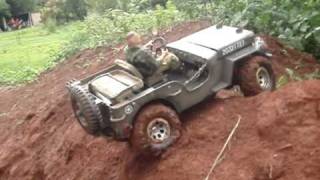 Jeep Willys MB 42 16 scale RC MUDDING [upl. by Cacia]