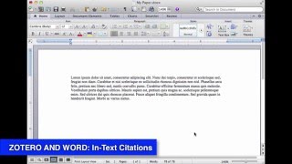 Zotero and Word 02 InText Citations [upl. by Valina430]