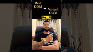 day51  Full Stack Interview  Difference between Real DOM and Virtual DOM shorts coding reactjs [upl. by Ainerol]