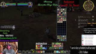 PoteenOBowen playing LOTRO WARDEN BLUE LINE and mounted combat slugging to level 80 [upl. by Novrej]