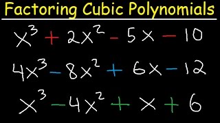 Factoring Cubic Polynomials Algebra 2 amp Precalculus [upl. by Rezzani298]