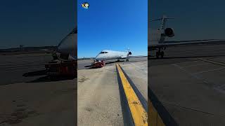 Pushing Back the CRJ 700 A POV Perspective shorts crj airplane [upl. by Nalani]