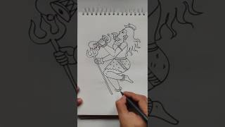 How to draw quick simple and easy drawing of lord Shiva using letter X Shankar bhagwan [upl. by Farrah]