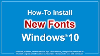 How to Install Fonts in Windows 10 [upl. by Daiz]