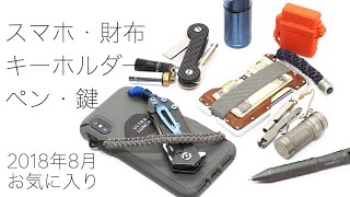 男心くすぐる：スマホケースや財布など【日常使いのお気に入り道具】Everyday Carry 2018 [upl. by Crowns]