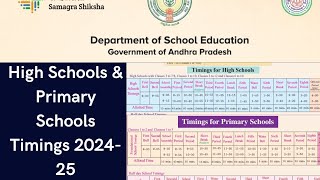 💐 Academic Calendar 202425 High Schools amp Primary Schools Timings 💐 [upl. by Nauqe]