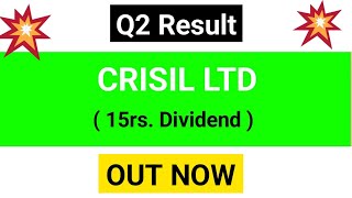 Crisil Ltd Q2 result 2025  Crisil share results  Crisil share news today ￼ crisil share dividend [upl. by Hattie]