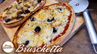 Recette Bruschetta Champignons Jambon Fromage Tomate [upl. by Redvers]