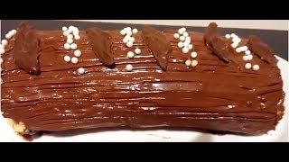 bûche chocolat fourrée a la crème au beurre pralinée un vrai délice [upl. by Anai]