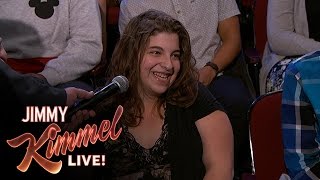 Behind the Scenes with Jimmy Kimmel amp Audience Classifieds Lady [upl. by Aelahc952]