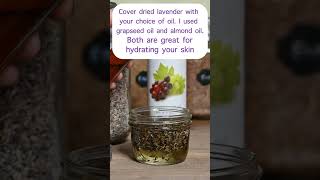 Lavender Infused Oil  DIY moisturizer shorts lavender diybeauty moisturizer asmr sleep [upl. by Aicekal]