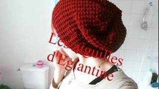 Tuto tricot bonnet homme femme rasta point de sable [upl. by Bonni]