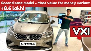 ERTIGA VXI  2024  UPDATED ⚠️ Price Features Mileage  Full Review [upl. by Ytinav]