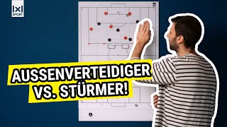 Fußballübung Außenverteidiger im Trichterpressing [upl. by Derte539]