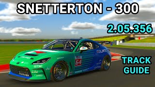 Track Guide Snetterton 300 Toyota GR86 iRacing [upl. by Nnylirak]