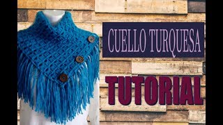 CUELLO TURQUESA TUTORIAL FACIL Y RAPIDO DE TEJERhttpsmxfarmasicommiluvertiz [upl. by Eerac]