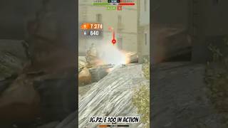 JgPz E 100 in Action  87k dmg wotblitz action damage shorts [upl. by Yaluz788]