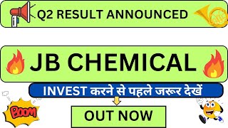 JB CHEMICAL SHARE Q2 RESULTS ANNOUNCED 📣 JB CHEMICAL SHARE NEWS TODAY 🎺 [upl. by Wardieu]